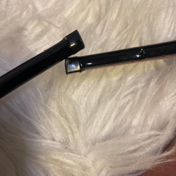 Amina Muaddi Ursina Black Patent Leather Crystal Heeled Shoes DAMAGED - Picture 7 of 10